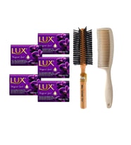 Lux Sabun 80 gr Magical Spell 5 Adet Sabun Bio Care Saplı Tarak Saç Fırçası Klasik Şekil Verme Fön 1+1 Adet