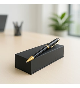 Kişiye Özel Lüks Kutulu Gold Detaylı Roller Kalem
