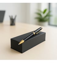 Kişiye Özel Lüks Kutulu Gold Detaylı Roller Kalem
