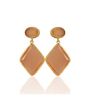 Kadir Jewellery 22 Ayar Altın Kaplama Kadın Sallantılı Küpe -El İşçiliği Ve Hipoalerjenik Küpe