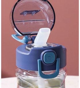 Diller 800 ml Mor Pipetli Spor Okul ve Günlük Matara Kilitli Kapak Tritan Malzeme