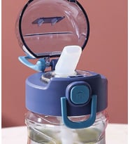 Diller 800 ml Mor Pipetli Spor Okul ve Günlük Matara Kilitli Kapak Tritan Malzeme