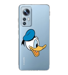 Xiaomi Mi 12 Uyumlu Kamera Korumalı Kapak Donald Duck Tasarımlı Şeffaf Silikon Kılıf