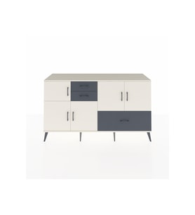 Kronos Konsol 5 Raflı 3 Çekmeceli 5 Kapaklı 176x59x99 Aytaşı-Aytaşı/Antrasit