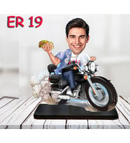 Kişiye Özel Ahşap Biblo - Motor Kullanan Erkek Karikatür Biblo 4