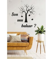 Sonbahar Rüzgarları Ahşap Duvar Dekorasyonu (Siyah)