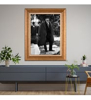 Altın Varaklı Paspartulu Çerçeveli Tablo hb458