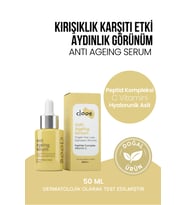İnce Çizgi ve Kırışıklık Karşıtı Sıkılaştırıcı Aydınlatıcı Peptid ve C Vitamini Destekli Vegan Yüz Serumu 30 ml