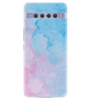 Tcl 10 Plus Kılıf Excode Desenli Silikon Kılıf Excode Pink Blue Abstract 1385
