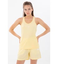 Maraton Active SlimFit Kadın Atlet Yaka  Kolsuz Training Açık Sarı Atlet 21155