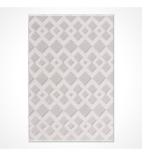 Gri Salon Halısı Modern İskandinav Stil Geometrik Desenli Kabartmalı Polyester Tasarım Kod RENK-E-K72-1