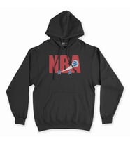 NBA Klasik Logo Siyah Kapşonlu Sweatshirt Hoddie