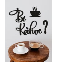 MCG Bi Kahve? - Ahşap Duvar Dekoru