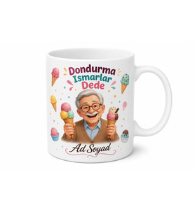 İsme Özel Dondurma Ismarlar Dede Yazılı Komik Kupa Bardak Hediye