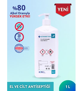 ACTOHAND® ETOH 1 Litre  El ve Cilt Antiseptiği - Etanol 80 % (v/v)