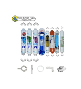 PWS Kapalı Kasa Su Arıtma uygun Sertifikalı 8lı Orijinal Filmtec mebran purefer+B12+mineral+detox