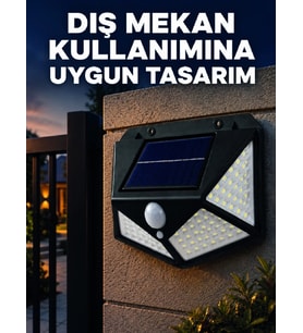 Güneş Enerjisi İle Şarj Olan Hareket Sensörlü 3 Modlu Led Dış Mekan Duvar Aydınlatması