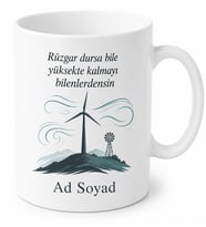 Rüzgar Türbini Bakım Teknisyeni Yüksekte Çalışma Rüzgar Gülü Kupa Hediye Bardak
