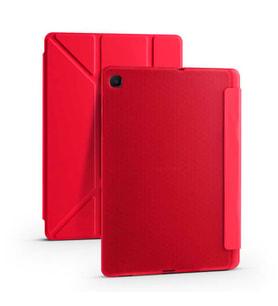 Galaxy Tab A7 10.4 T500 2020 Kılıf Tri Folding Kalem Standlı Kırmızı