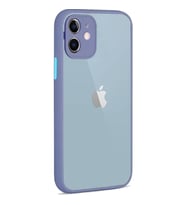 Apple iPhone 12 Montreal Arkası Şeffaf Sert Silikon Kılıf (Lavanta)