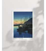 Çerçevesiz Poster Hiroshi Yoshida Beppu'da Sabah (Çok Renkli)