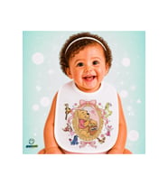 Winnie The Pooh Keten Bebek Mama Önlüğü – Yumuşak, Emici, Yıkanabilir, Özel Tasarım P204