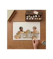 Yumurta Kabuğundaki Çocuklar Tasarımı 240 parça Ahşap Puzzle Ahşap Kutuda MP00586