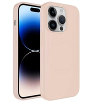 Apple iPhone 12 Pro Kılıf Magsafe Wireless Şarj Özellikli Pastel Renk Silikon Mat Kapak (Pembe)