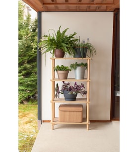 Concept 3 Raflı Organizer Balkon Banyo Kitaplık Mutfak Dolabı Ofis Düzenleyici Ahşap Nature