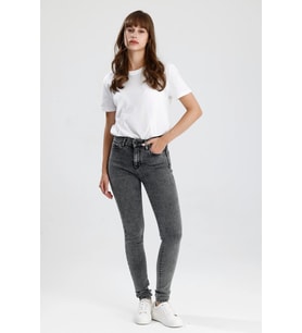 #KadınJean Kar Yıkama Gri Denim Skinny Fit Kesim Mira12 Rahat Kadın Jean Pantolon