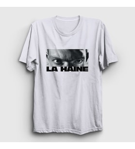 Presmono Unisex Beyaz Vinz Eyes Film La Haine T-Shirt 500058tt (Beyaz)