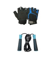 W8065 Fitness Eldiveni Ve Atlama Ipi Ikili Set Xl Beden