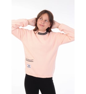 Toontoy Kız Çocuk Baskılı Sweatshirt (Pudra)