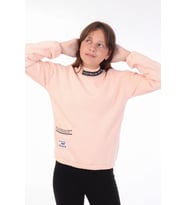Toontoy Kız Çocuk Baskılı Sweatshirt (Pudra)