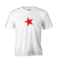 Türk Bayrağı - Bayrak Yıldız Beyaz Erkek Tshirt