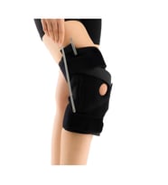 Patella Ve Ligament Destekli Dizlik - Menisküs Ağrıları Için - Fleksible Balenli Dizlik (A.Siyah)