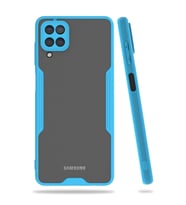 Samsung Galaxy A22 Kılıf Platin Silikon - Mavi