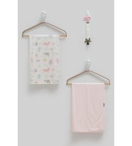 BASIC KUTULU İKİLİ BATTANİYE EMZİK ASKISI ÜÇLÜ SET -80X85 CM Pembe