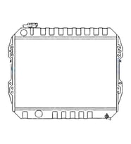 Toyota Hilux 5 2.4 D 1991-1997 Su Radyatörü Brazing MT 445X498X32 1640004010 Wisco