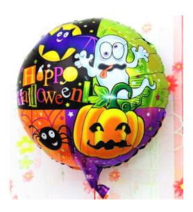 Halloween Örümcekli Kabaklı Folyo Balon 18 inç TG-V 0559