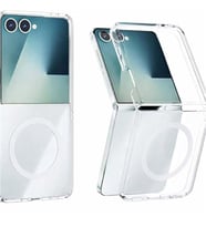 Coverzone Samsung Galaxy Z FL?P 7 ?le Uyumlu K?l?f ?effaf, Wireless Magsafe ile uyumlu Silikon Kapak Galaxy Z FL?P 7 ile uyumlu K?l?f, ?effaf