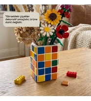 El Yapımı Mozaik Seramik Vazo Renkli Geometrik Desenli Vazo