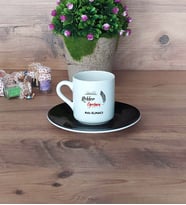 Rehber Öğretmen Türk Kahvesi Fincanı Siyah Öğretmenler Günü Hediyesi