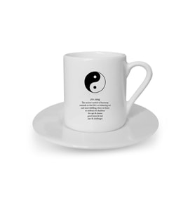 Türk Kahvesi Fincanı Ying Yang Meditasyon Yoga