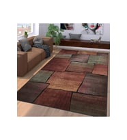 Rovigo Home Dijital Baskı Yıkanabilir Kaymaz Taban Salon Halısı RVG1103 160x120 cm (Kahverengi)