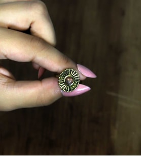 Doğal Taş Güneş Yuvarlak Doğal Taşlı Antik Model Kadın Ayarlanabillir Yüzük euy70gns (Turuncu)