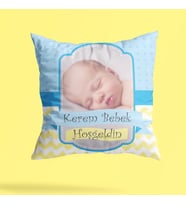 Kişiye Özel Resimli Hoşgeldin Bebek Yastık