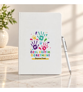 Özel Eğitim Öğretmenine İsme Özel Defter ve Kalem Seti
