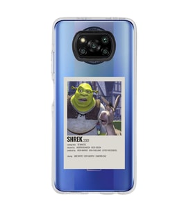 Poco X3 Pro Uyumlu Shrek Minimalsit Poster Desenli Şeffaf Telefon Kılıfı