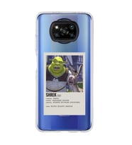 Poco X3 Pro Uyumlu Shrek Minimalsit Poster Desenli Şeffaf Telefon Kılıfı